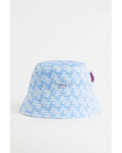 H&M Bucket Hat aus Velours - Blau