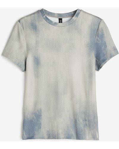 H&M Figurbetontes T-Shirt - Blau