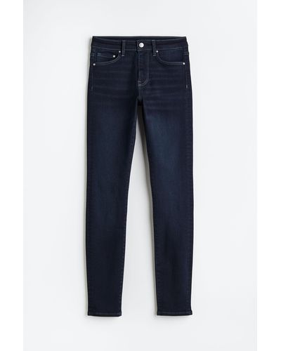 H&M Shaping Skinny Regular Jeans - Blauw