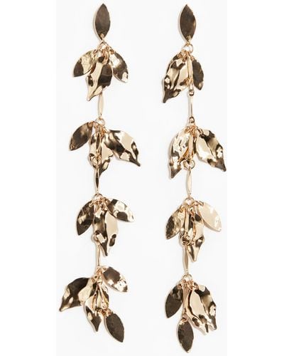 H&M Ohrringe mit Blätteranhängern - Weiß
