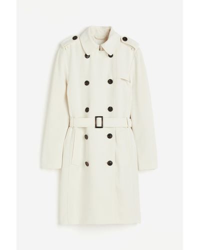 H&M Double-breasted Trenchcoat - Naturel
