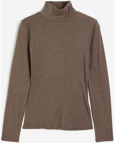 H&M Shirt mit Turtleneck - Braun