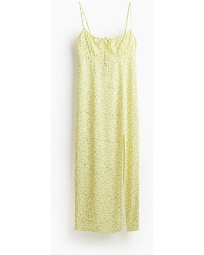 H&M Midi-jurk Met Drawstring - Geel