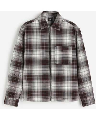 H&M Overshirt Met Ritssluiting - Zwart