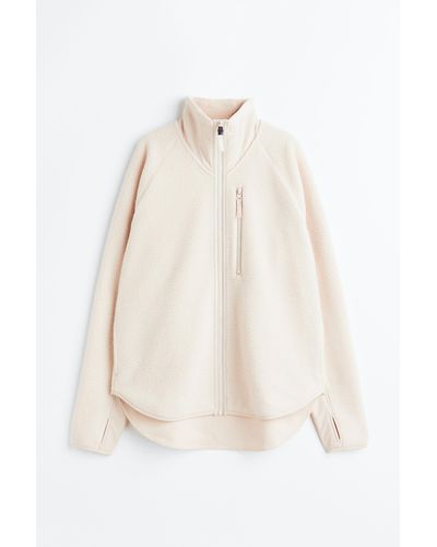 H&M Veste de sport en tissu Teddy bear - Blanc