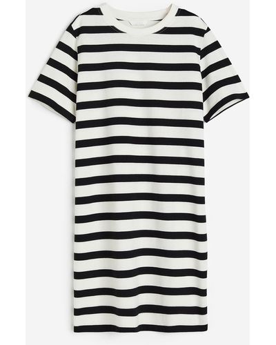 H&M T-Shirt-Kleid aus Baumwolle - Schwarz