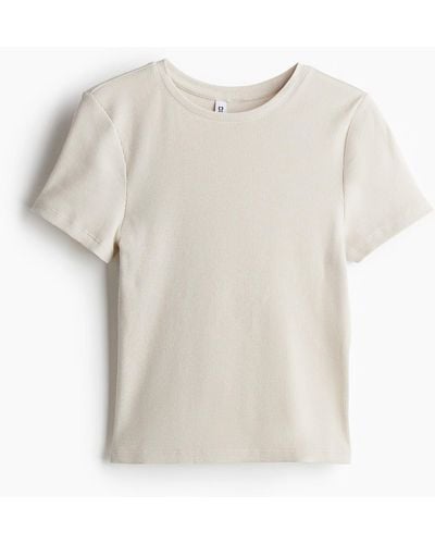 H&M Figurbetontes T-Shirt - Weiß