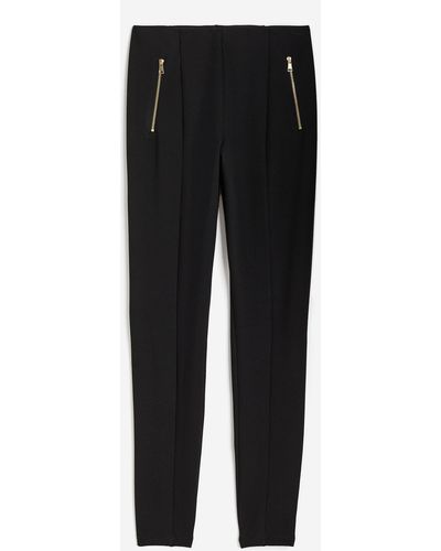 H&M Joggers Van Stevig Tricot - Zwart