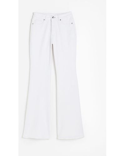H&M Flared High Jeans - Weiß