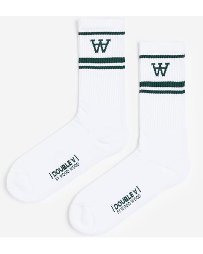 H&M Con 2-pack Socks - Weiß