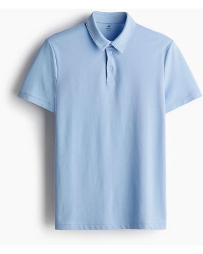 H&M COOLMAX® Poloshirt Slim Fit - Blau