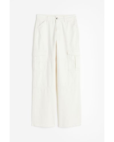 H&M Denim Cargo Trousers - Wit
