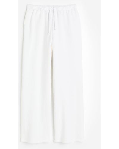 H&M Pantalon jogger ample - Blanc