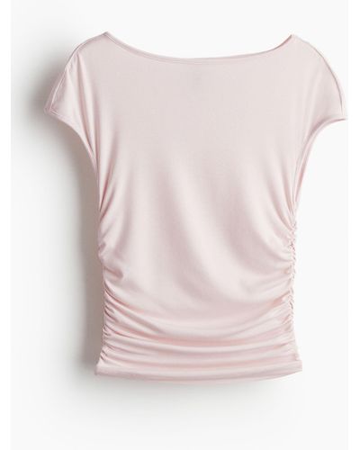 H&M Shirt mit Kappenärmeln - Pink