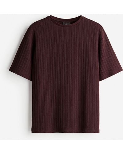 H&M T-Shirt in Loose Fit - Rot