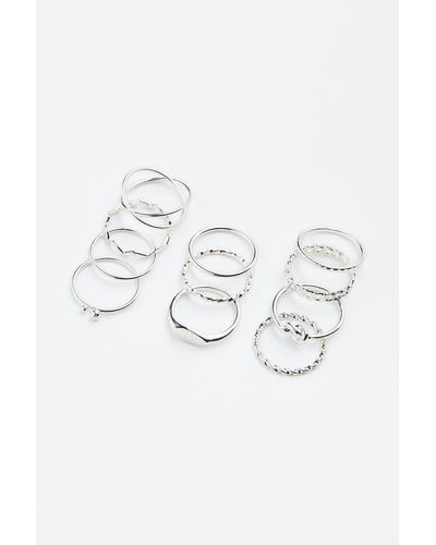 H&M 11er-Pack Ringe - Mettallic