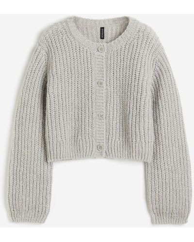 H&M Gestrickter Cardigan - Weiß