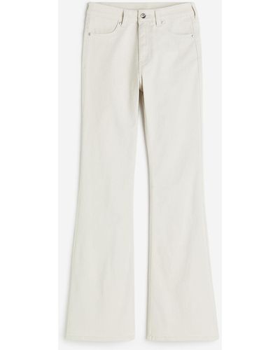 H&M Pantalon évasé en twill - Blanc
