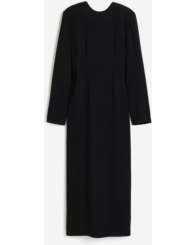 H&M Maxi-jurk Van Viscose - Zwart