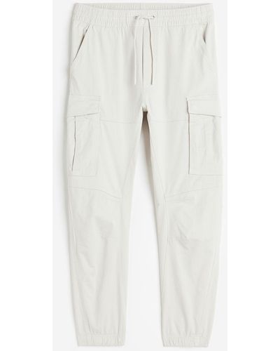H&M Pantalon jogger cargo - Blanc