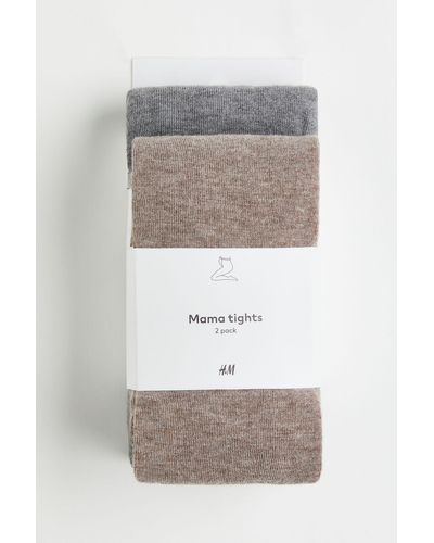 H&M MAMA 2er-Pack Feinstrick-Strumpfhosen - Mehrfarbig