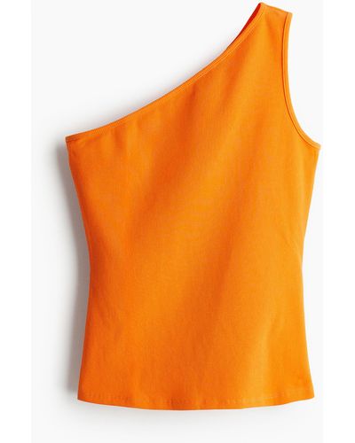 H&M One-Shoulder-Top - Orange