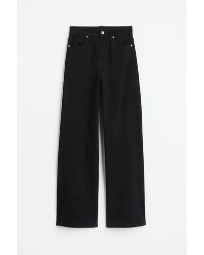 H&M Pantalon ample en twill - Noir
