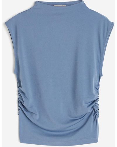 H&M Kurzshirt mit Turtleneck - Blau