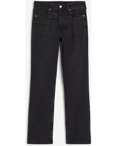 H&M Vintage Straight High Jeans - Schwarz