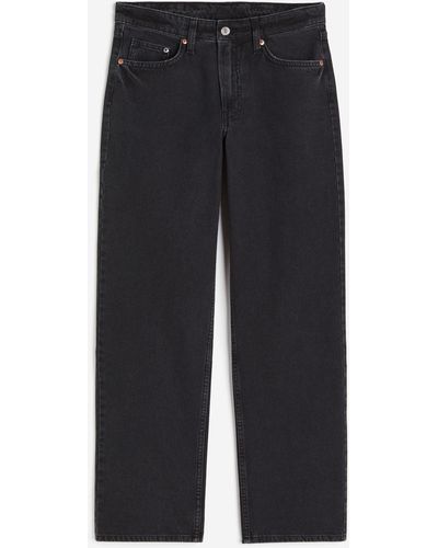 H&M Baggy Low Jeans - Zwart
