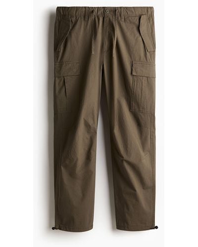 H&M Pantalon cargo Regular Fit Ripstop - Vert