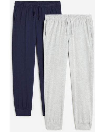 H&M Lot de 2 pantalons de pyjama Regular Fit - Bleu