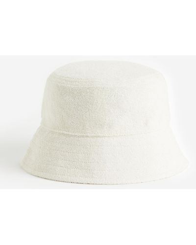 H&M Bucket Hat aus Frottee - Weiß