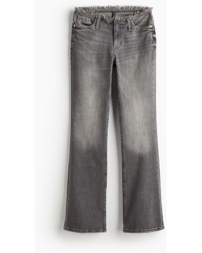 H&M Flared Low Jeans - Grau