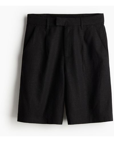 H&M Elegante Shorts aus Leinenmix - Schwarz