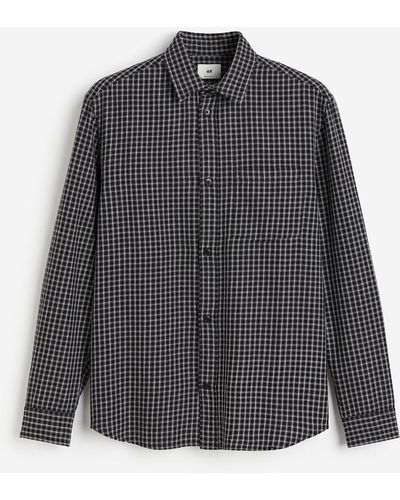 H&M Twill Overhemd - Grijs