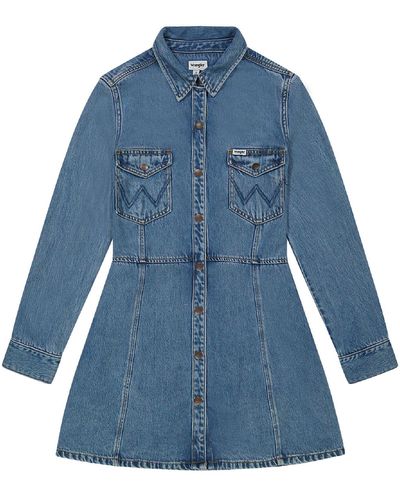 H&M A Line Shirt Dress - Blauw