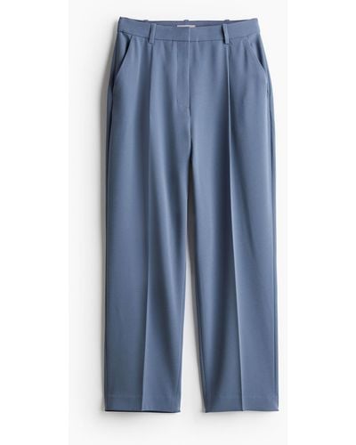 H&M Weite Hose mit Bügelfalten - Blau
