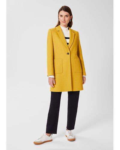 Hobbs Corina Coat With Wool - Yellow