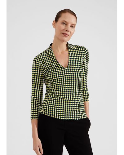 Hobbs Aimee Printed Top - Green