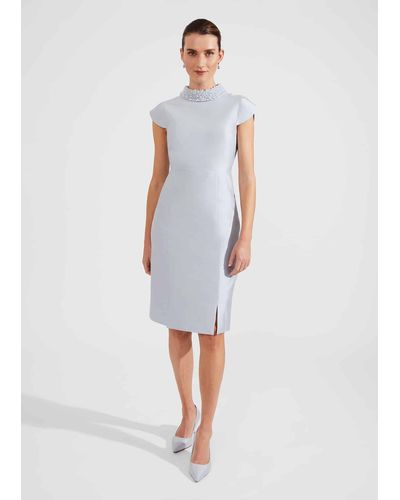 Hobbs Katherine Silk Blend Dress - White