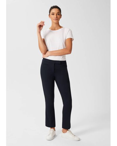 Hobbs Petite Annie Slim Trousers With Stretch - Blue