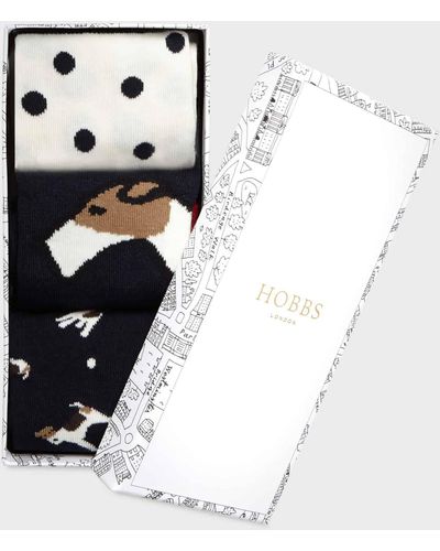 Hobbs Fox Terrier Sock Set - White