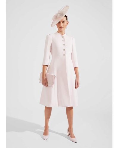 Hobbs Chara Fit And Flare Coat - White