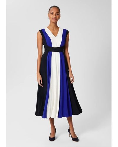 Hobbs Bailly Fit And Flare Dress - Blue