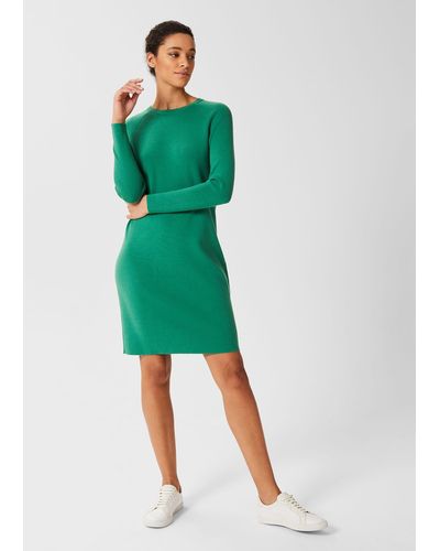 Hobbs Poppy Knitted Dress - Green