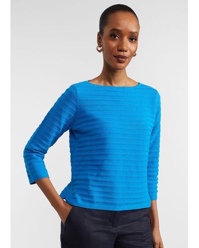 Hobbs Nellie Cotton Sweater - Blue