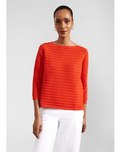 Hobbs Nellie Cotton Jumper - Red