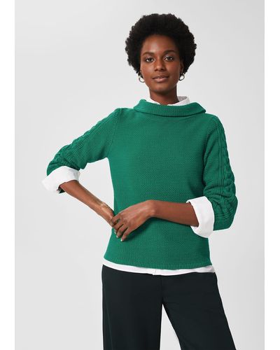 Hobbs Camilla Cotton Sweater - Green