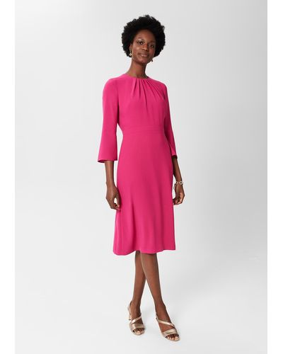 Hobbs Marianne Fit And Flare Dress - Pink